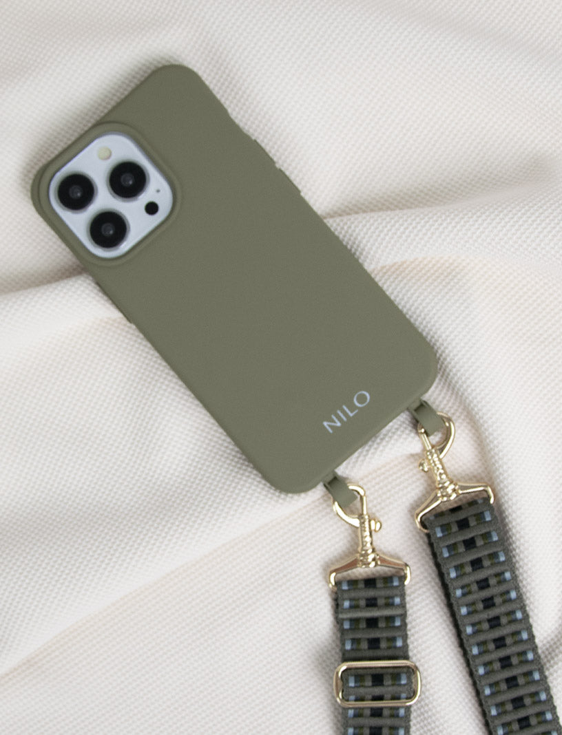 Olive Handyhülle - mit Handyband