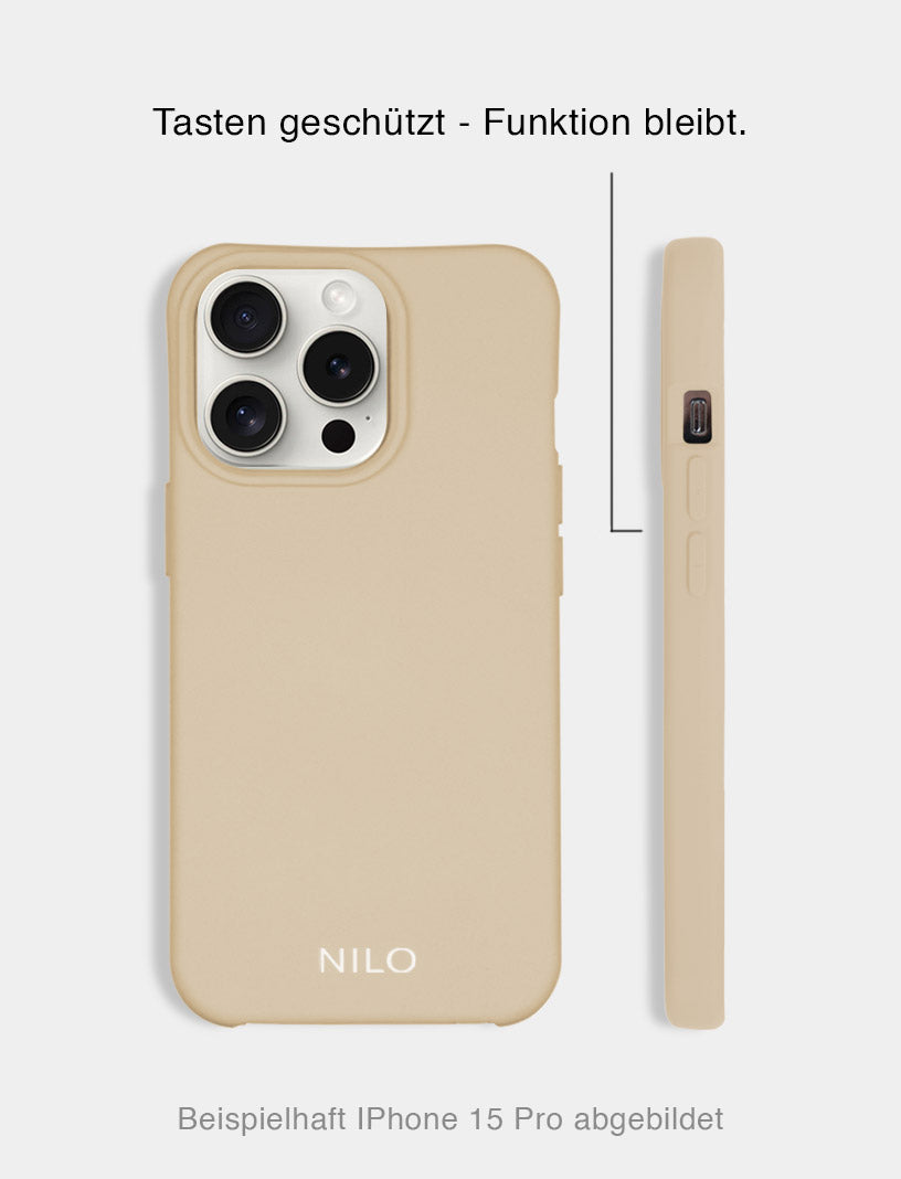 Nude / Beige Handyhülle - Seitenansicht