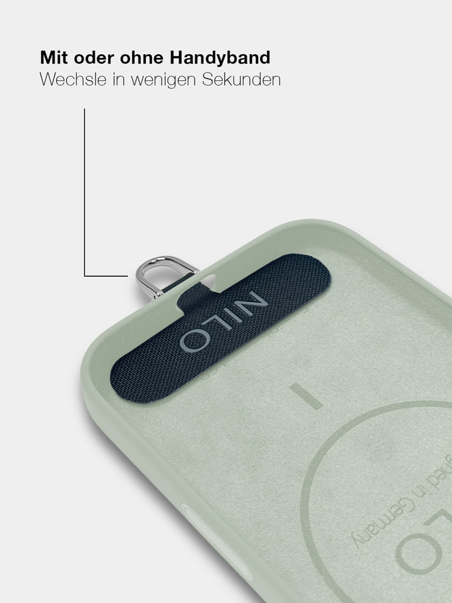 Aquamarine Silicone - MagSafe Handyhülle IPhone 16 (Silber)