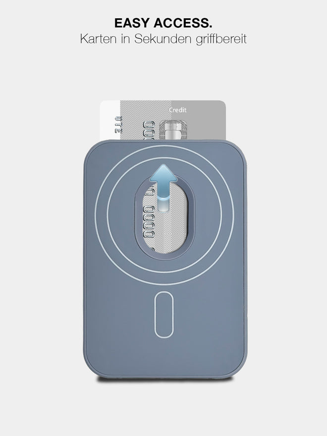 Ash Blue MagSafe Wallet - Silicone Kartenhalter
