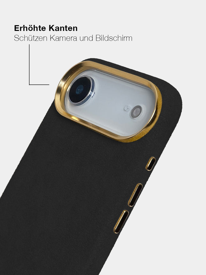 Black Alcantara (Gold) - MagSafe Handyhülle IPhone 17 Air