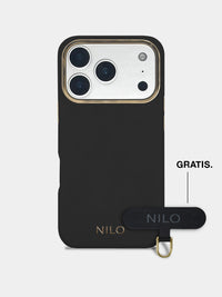 Black Alcantara (Gold) - MagSafe Handyhülle IPhone 17 Pro Max