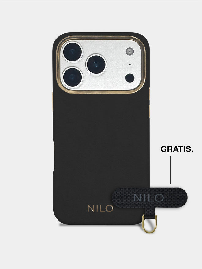 Black Alcantara (Gold) - MagSafe Handyhülle IPhone 17 Pro Max