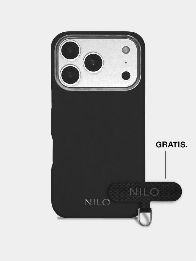 Black Alcantara (Silber) - MagSafe Handyhülle IPhone 17 Pro Max