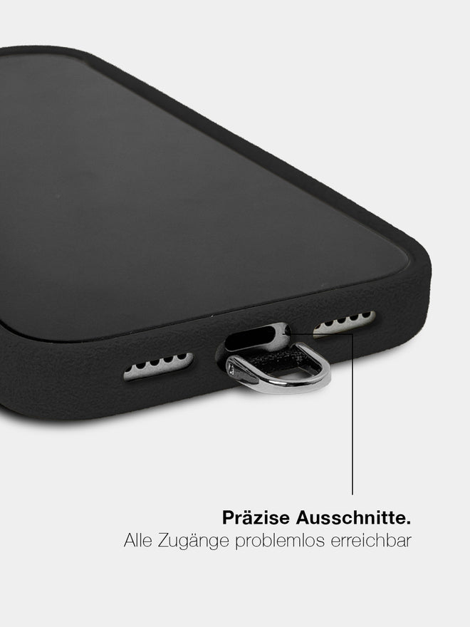 Black Alcantara (Silber) - MagSafe Handyhülle IPhone 17 Pro Max