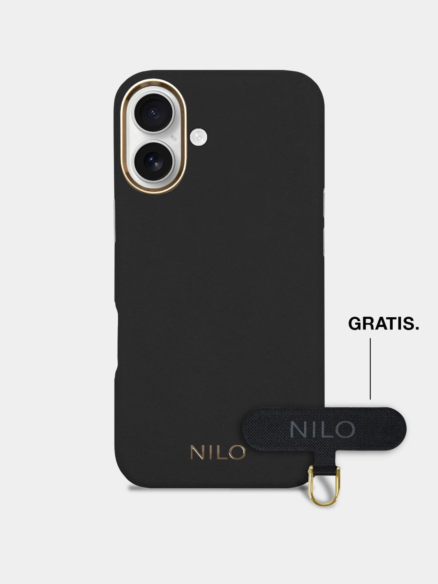 Black Alcantara (Gold) - MagSafe Handyhülle IPhone 17