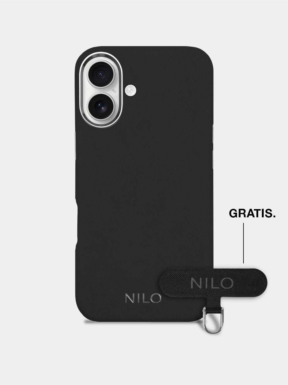 Black Alcantara (Silber) - MagSafe Handyhülle IPhone 17