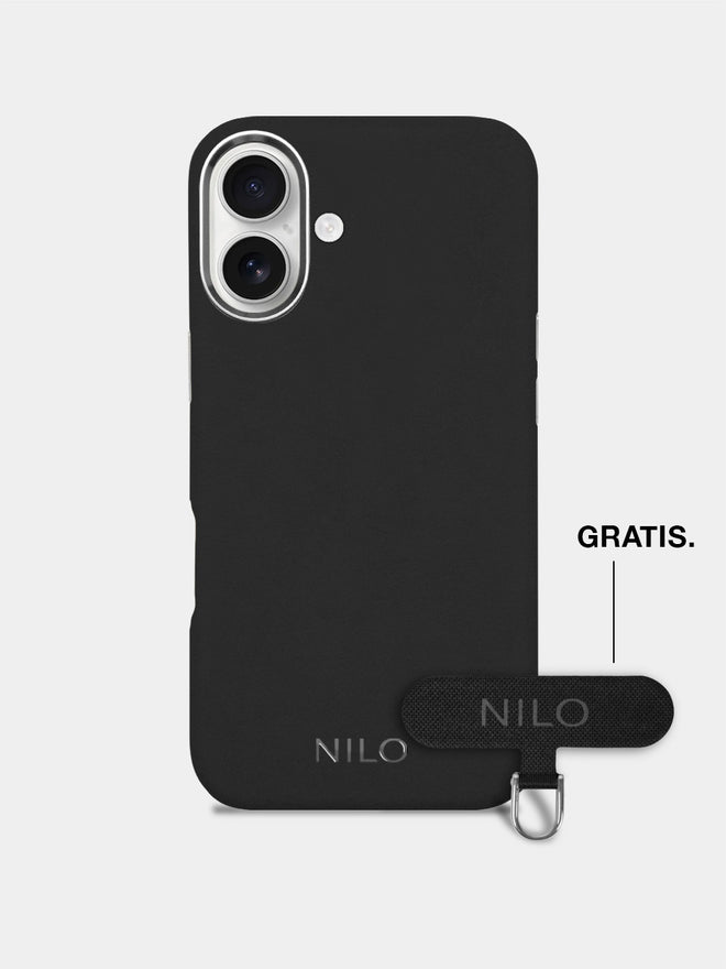 Black Alcantara (Silber) - MagSafe Handyhülle IPhone 17