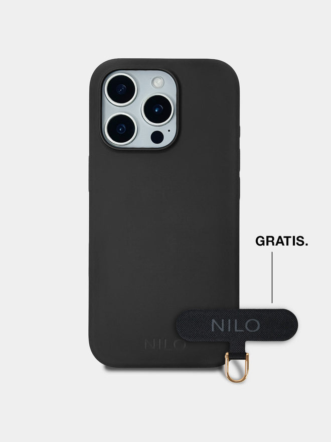 Black Silicone - MagSafe Handyhülle IPhone 16 Pro (Gold)