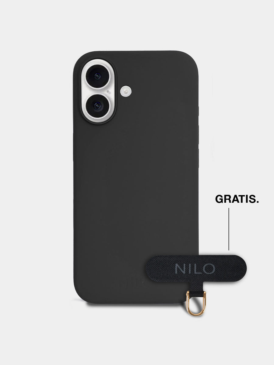 Black Silicone - MagSafe Handyhülle IPhone 16 (Gold)