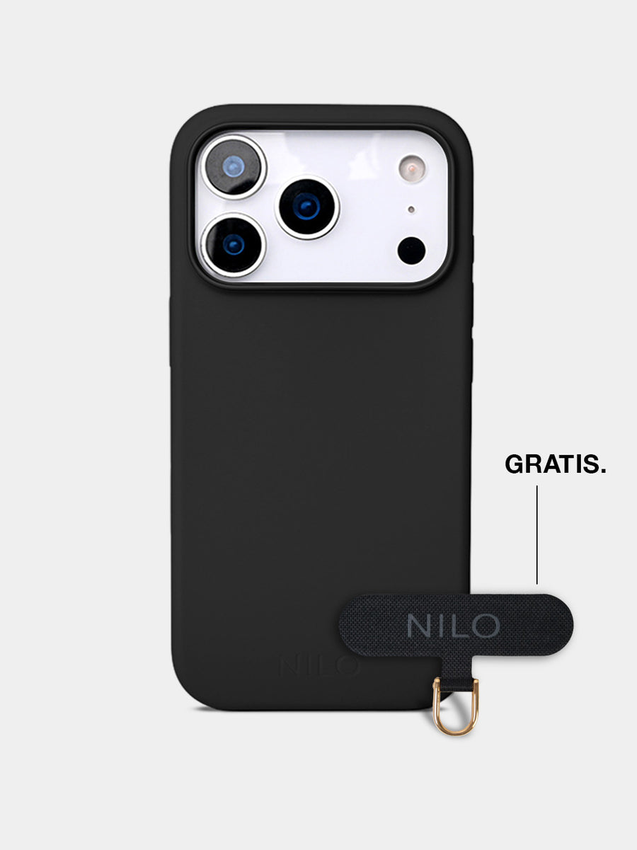 Black Silicone - MagSafe Handyhülle IPhone 17 Pro (Gold)