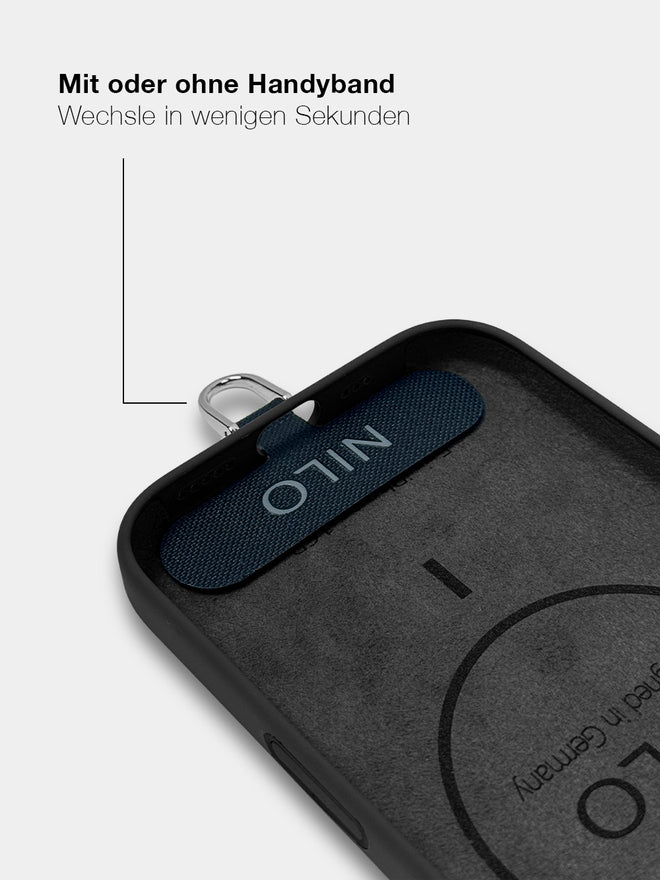 Black Silicone - MagSafe Handyhülle IPhone 17 Pro (Silber)