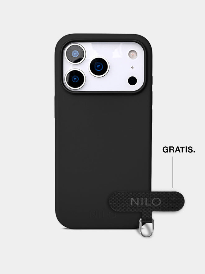 Black Silicone - MagSafe Handyhülle IPhone 17 Pro (Silber)