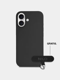 Black Silicone - MagSafe Handyhülle IPhone 16 Plus (Silber)