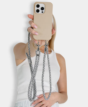 Beige Handyhülle mit Ösen