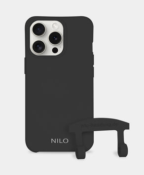 Schwarze Handyhülle - 2 in 1 Case zum umhängen