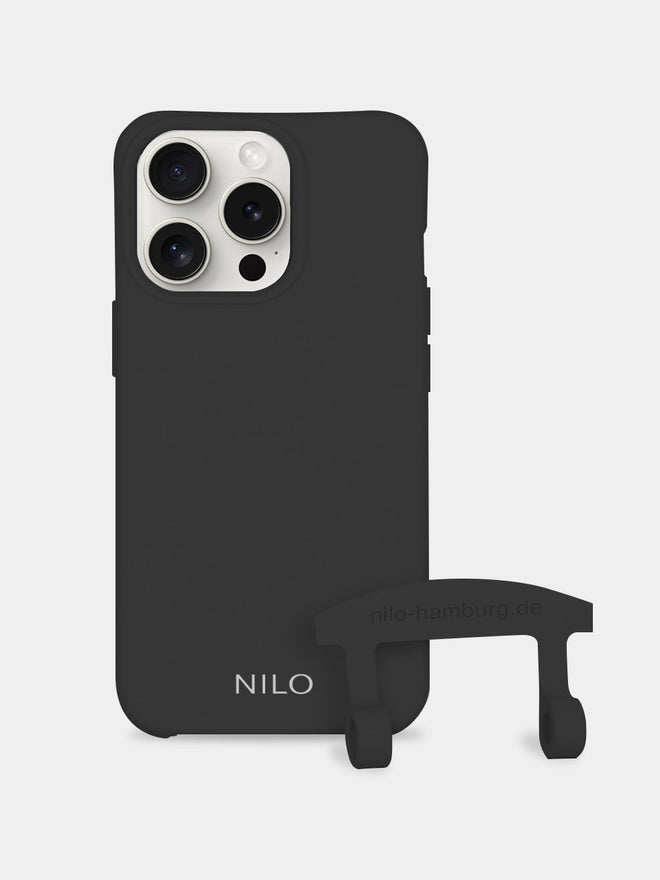 Schwarze Handyhülle - 2 in 1 Case zum umhängen