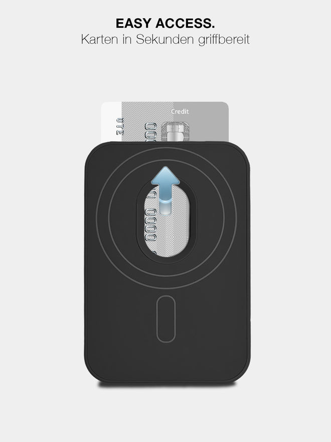 Black MagSafe Wallet - Silicone Kartenhalter