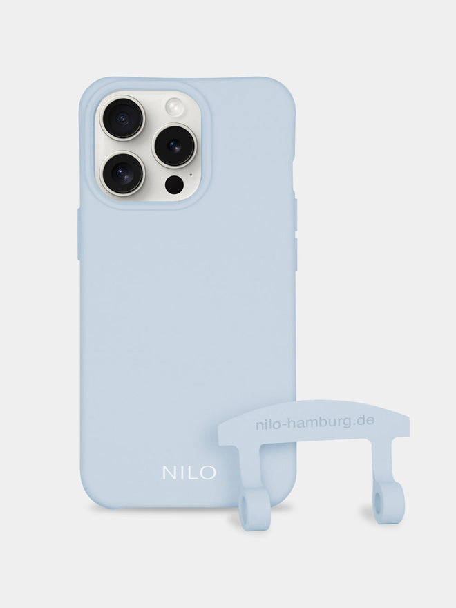 Himmelblaue Handyhülle - 2 in 1 Case zum umhängen