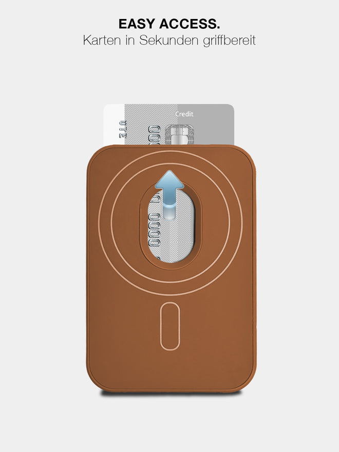 Brown MagSafe Wallet - Silicone Kartenhalter