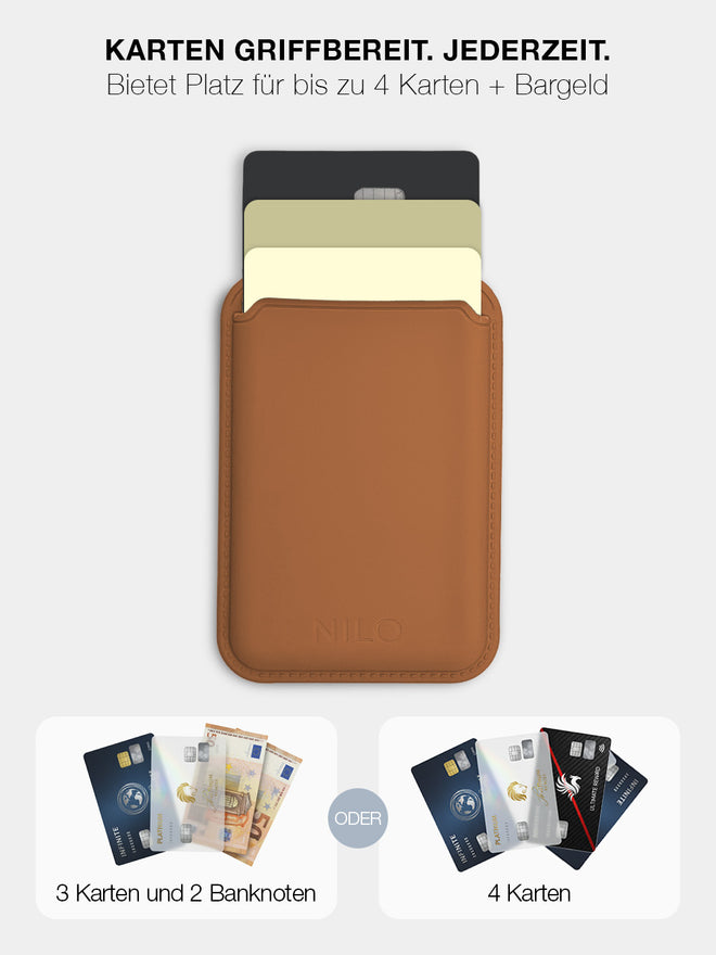 Brown MagSafe Wallet - Silicone Kartenhalter