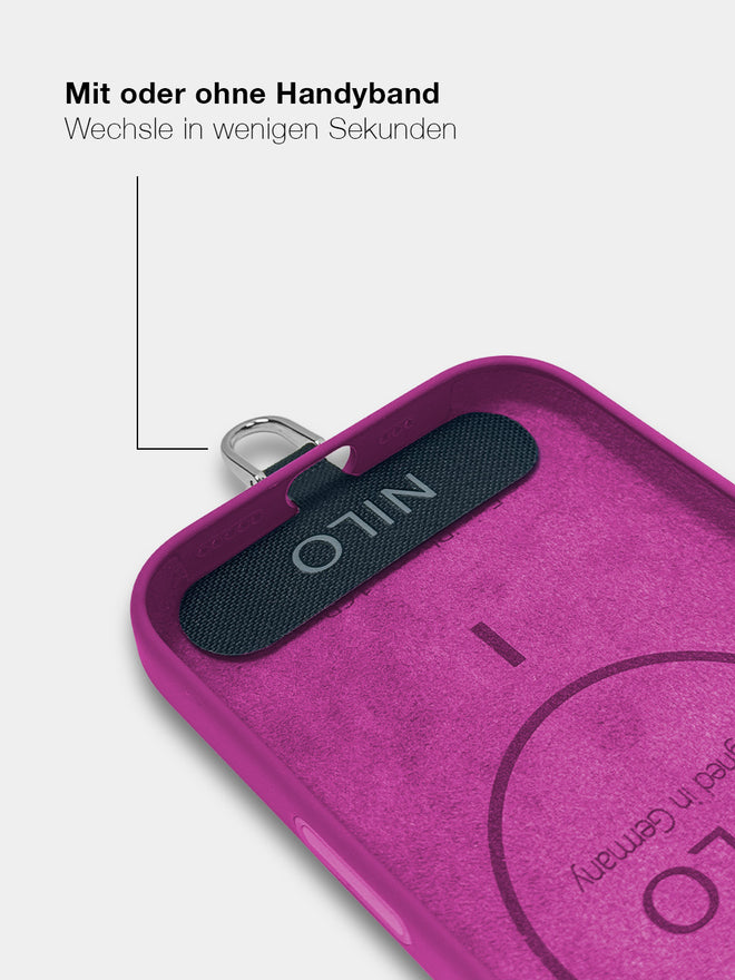 Fuchsia Silicone - MagSafe Handyhülle IPhone 16e (Gold)