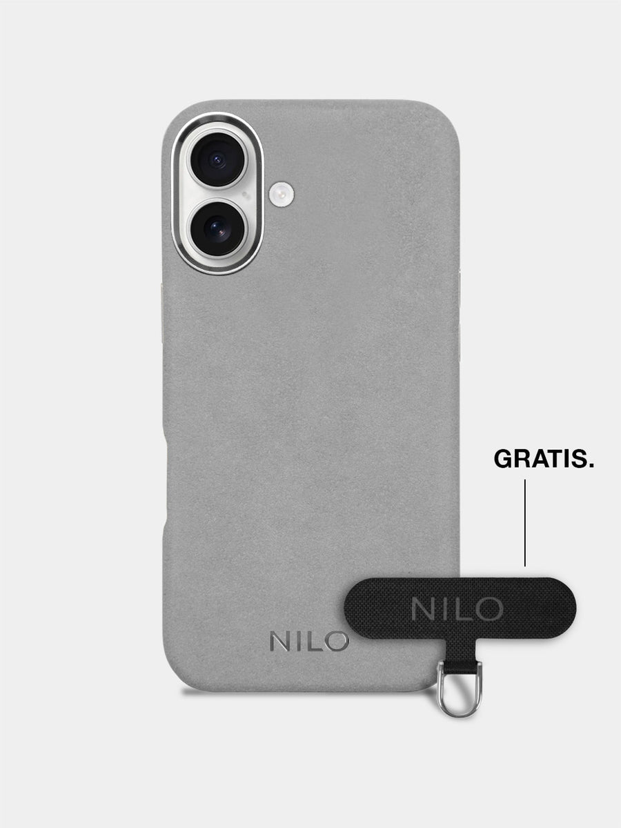 Light Grey Alcantara (Silber) - MagSafe Handyhülle IPhone 17