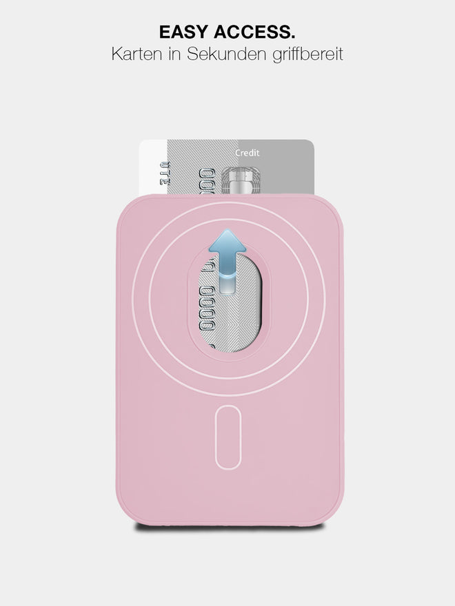 Grey Pink MagSafe Wallet - Silicone Kartenhalter