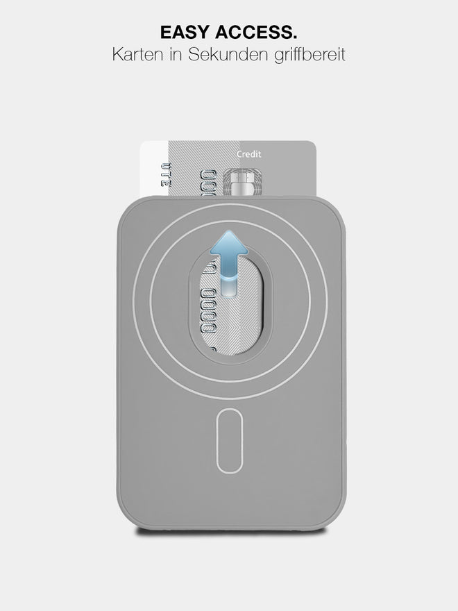 Stone Grey MagSafe Wallet - Silicone Kartenhalter