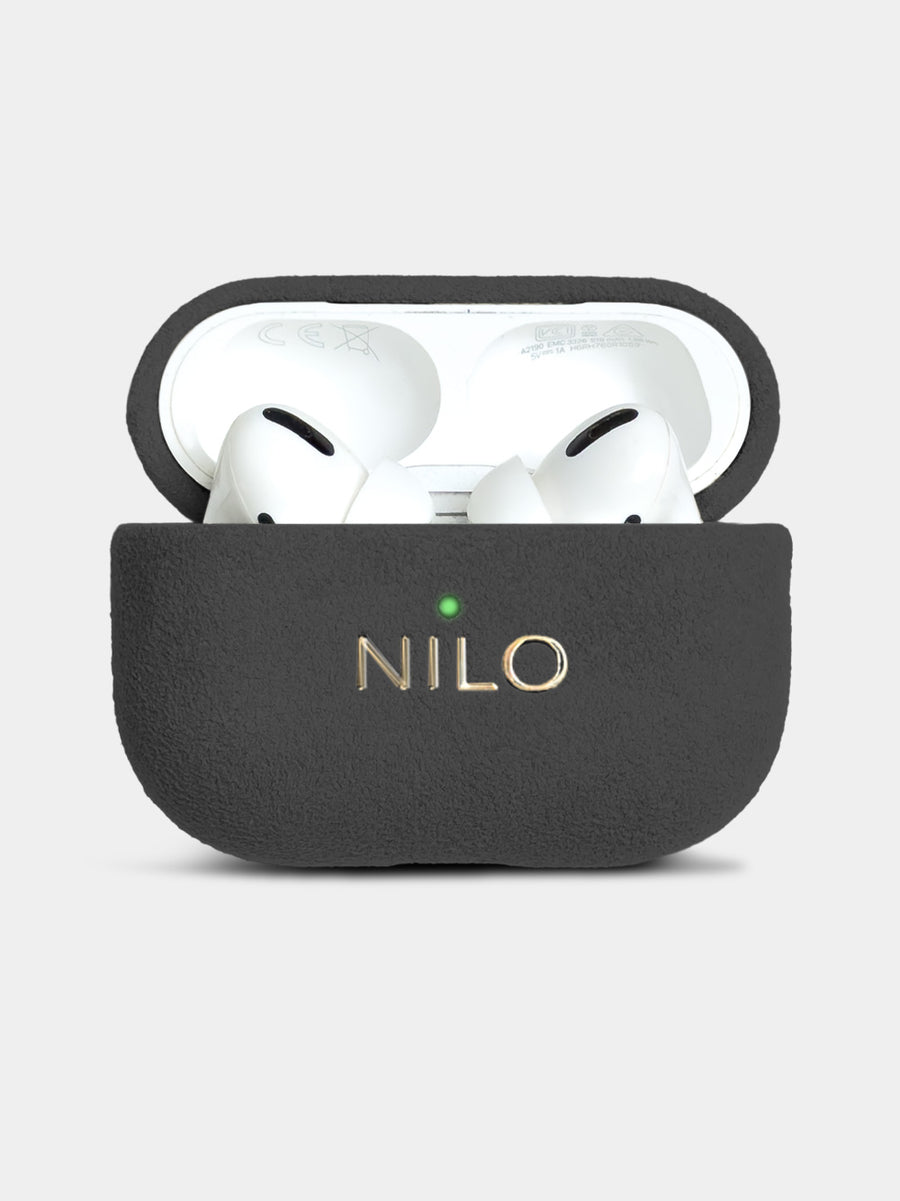 Gunmetal AirPods Pro 2 Case - Alcantara Hülle
