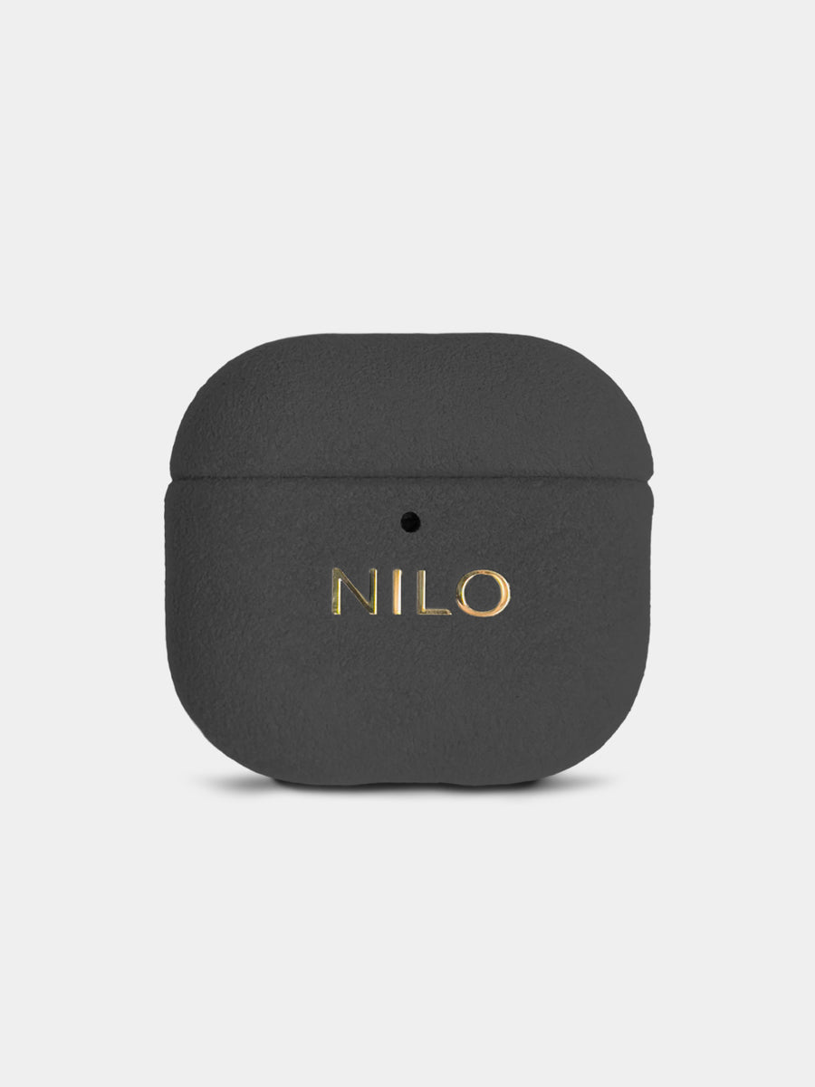 Gunmetal AirPods 4 Case - Alcantara Hülle (2. Generation)