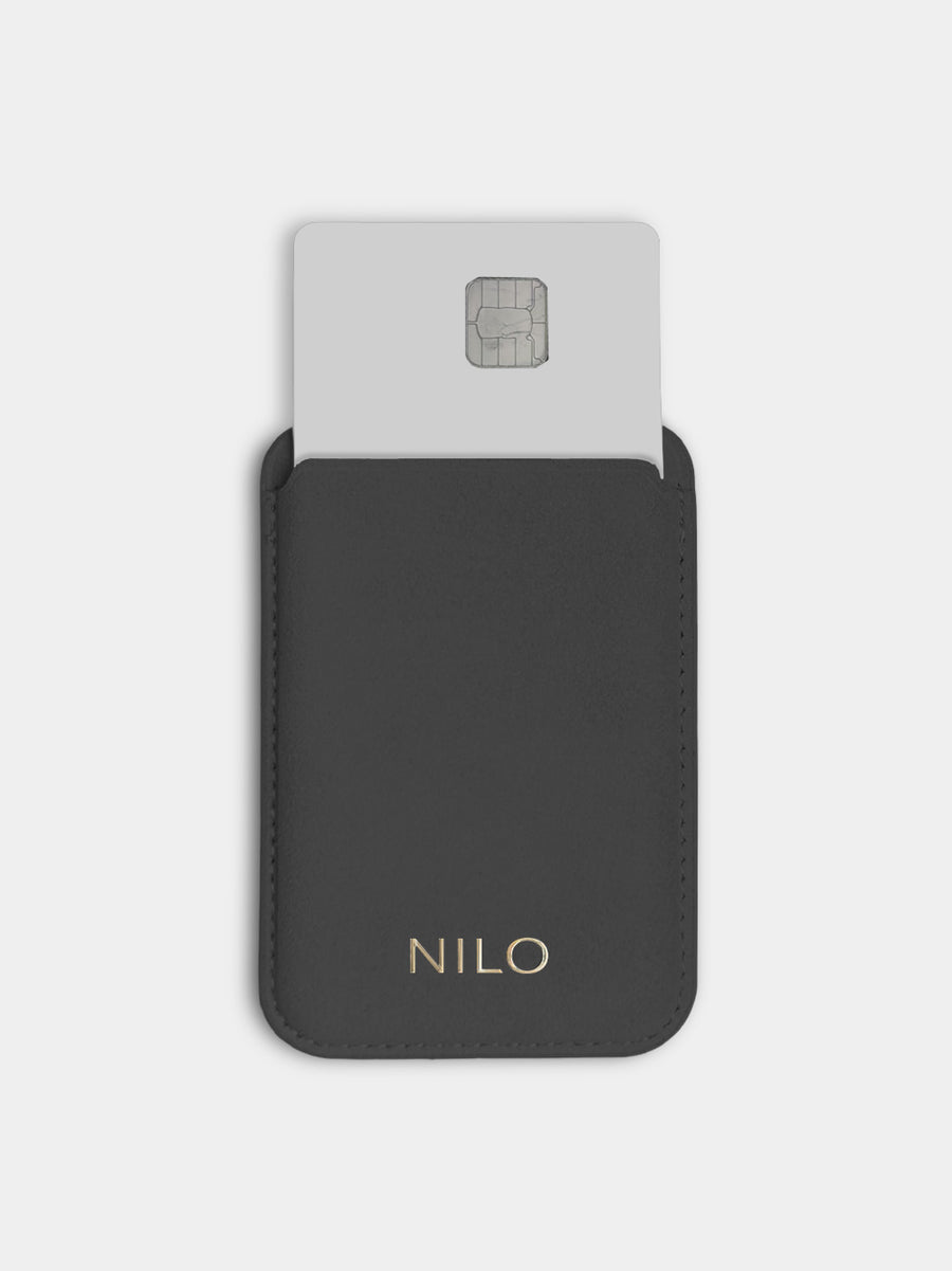 Gunmetal MagSafe Wallet - Alcantara Kartenhalter