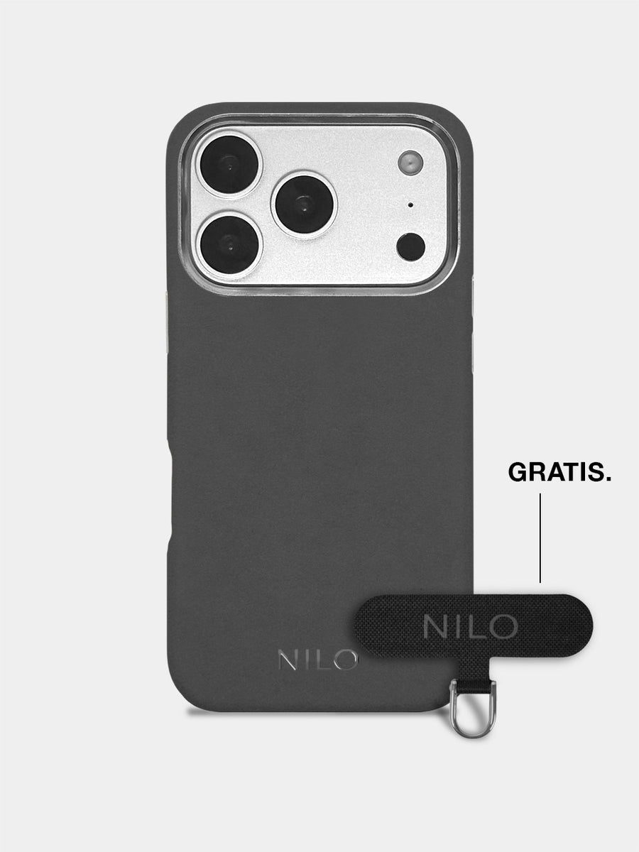 Gunmetal Alcantara (Silber) - MagSafe Handyhülle IPhone 17 Pro Max