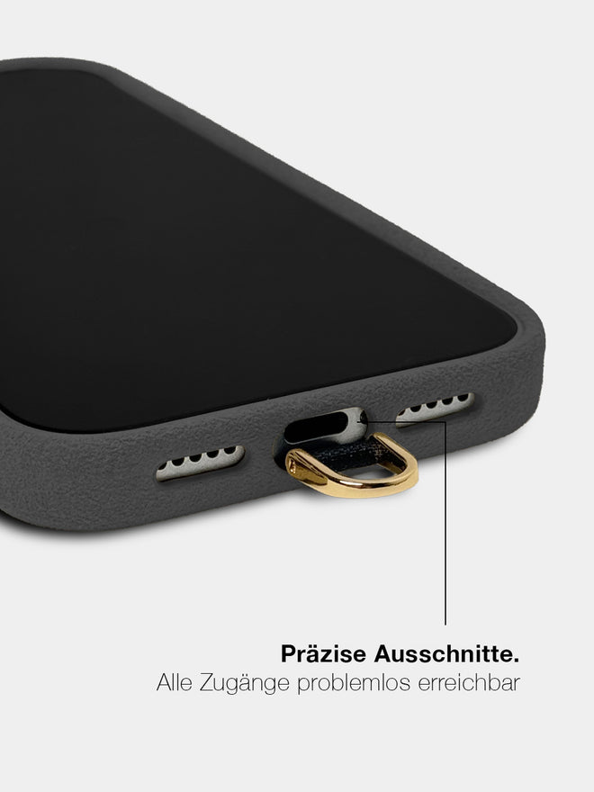 Gunmetal Alcantara (Gold) - MagSafe Handyhülle IPhone 17 Pro Max