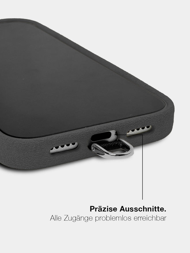 Gunmetal Alcantara (Silber) - MagSafe Handyhülle IPhone 17