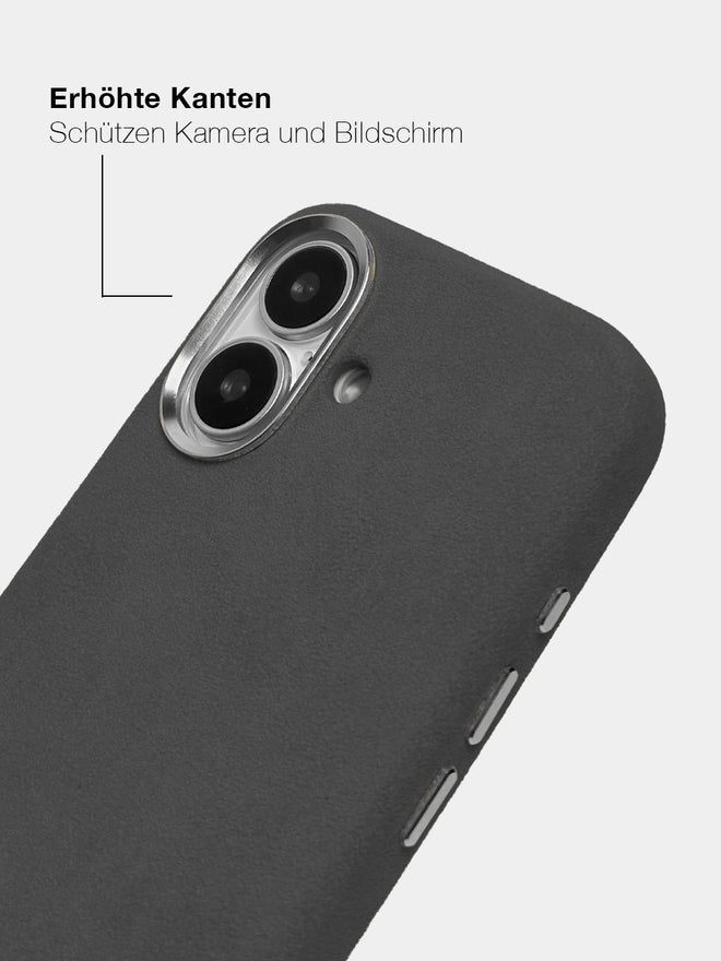 Gunmetal Alcantara (Silber) - MagSafe Handyhülle IPhone 17