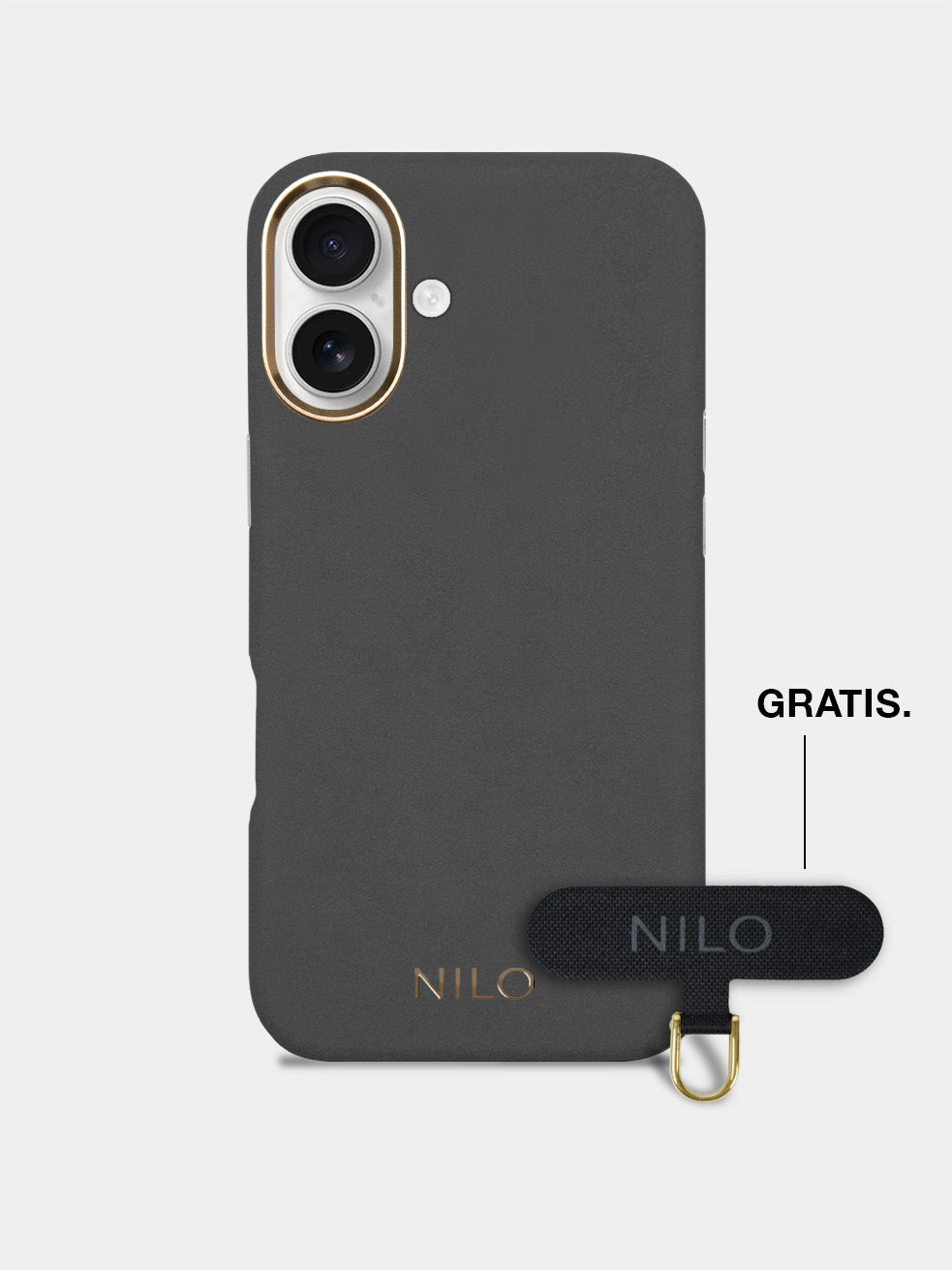 Gunmetal Alcantara (Gold) - MagSafe Handyhülle IPhone 17