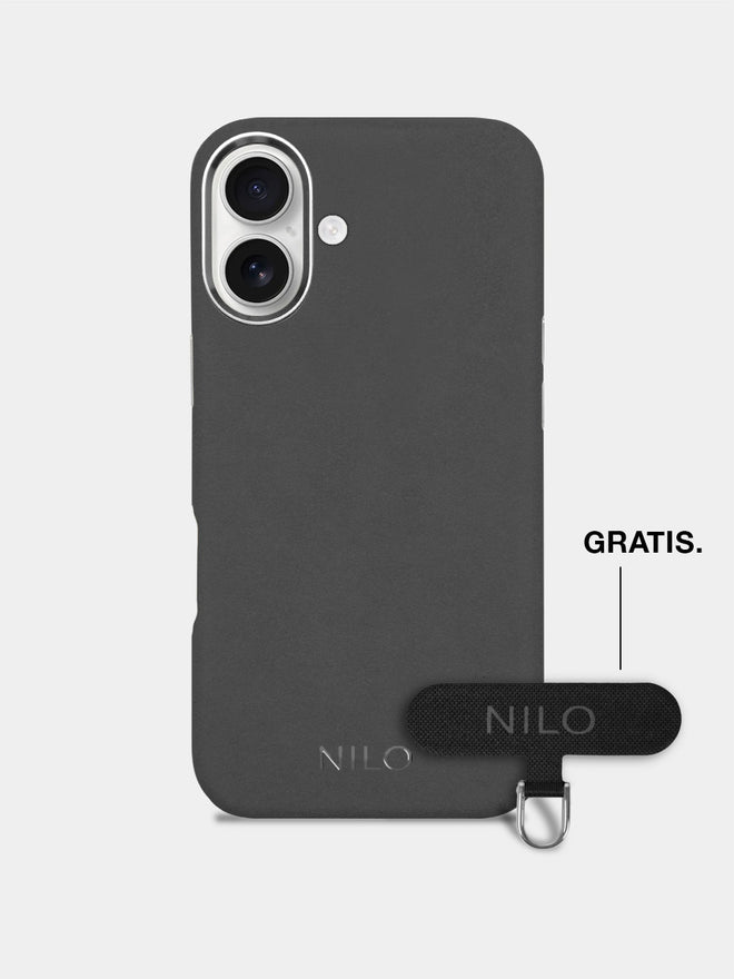 Gunmetal Alcantara (Silber) - MagSafe Handyhülle IPhone 17