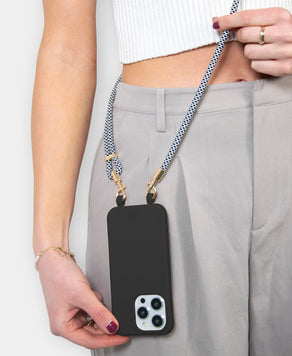 Schwarze MagSafe Handyhülle zum Umhängen