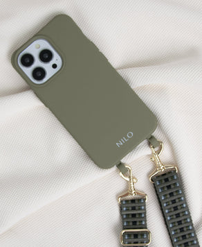 Olive Handyhülle - mit Handyband