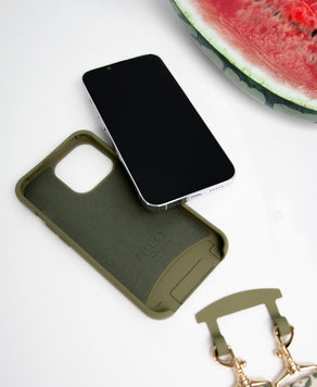 Olive MagSafe Handyhülle mit Band
