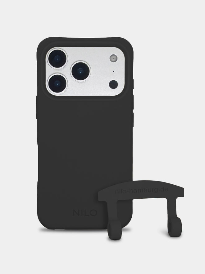 Black Handyhülle IPhone 17 Pro Max - 2 in 1 Case Handyhülle zum Umhängen