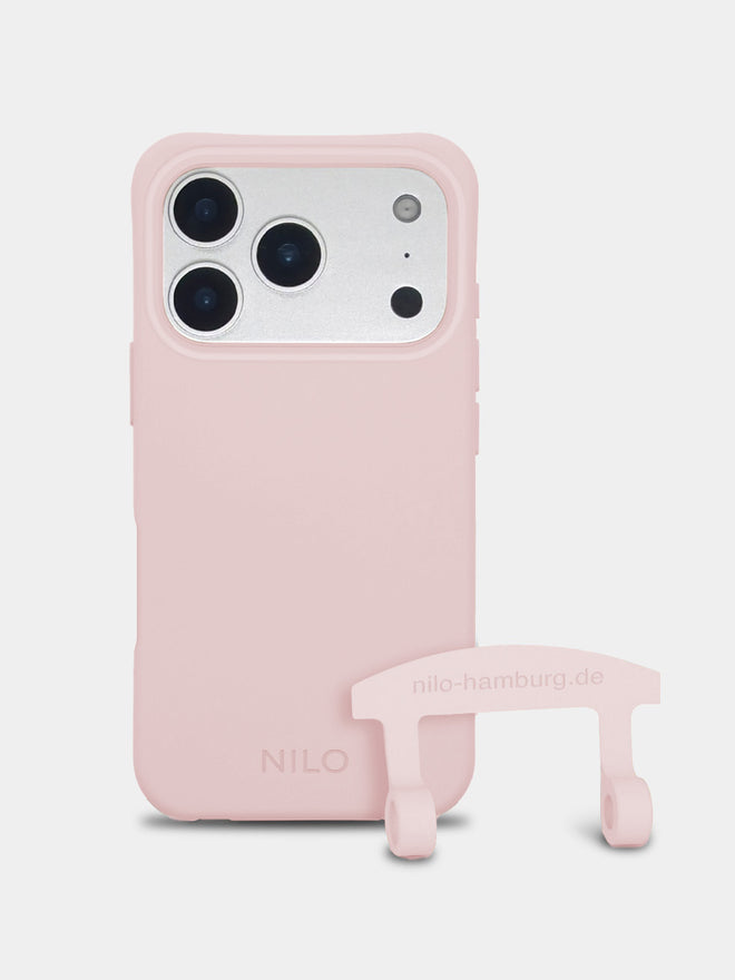 Rosa Handyhülle IPhone 17 Pro - 2 in 1 Case Handyhülle zum Umhängen