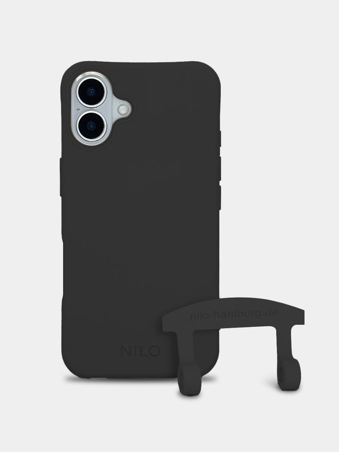 Black Handyhülle IPhone 17 - 2 in 1 Case Handyhülle zum Umhängen