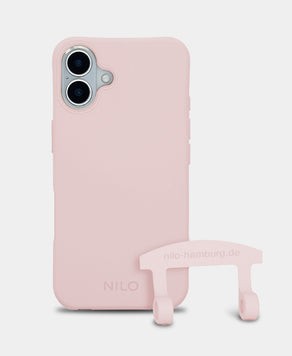 Rosa Handyhülle IPhone 17 - 2 in 1 Case Handyhülle zum Umhängen