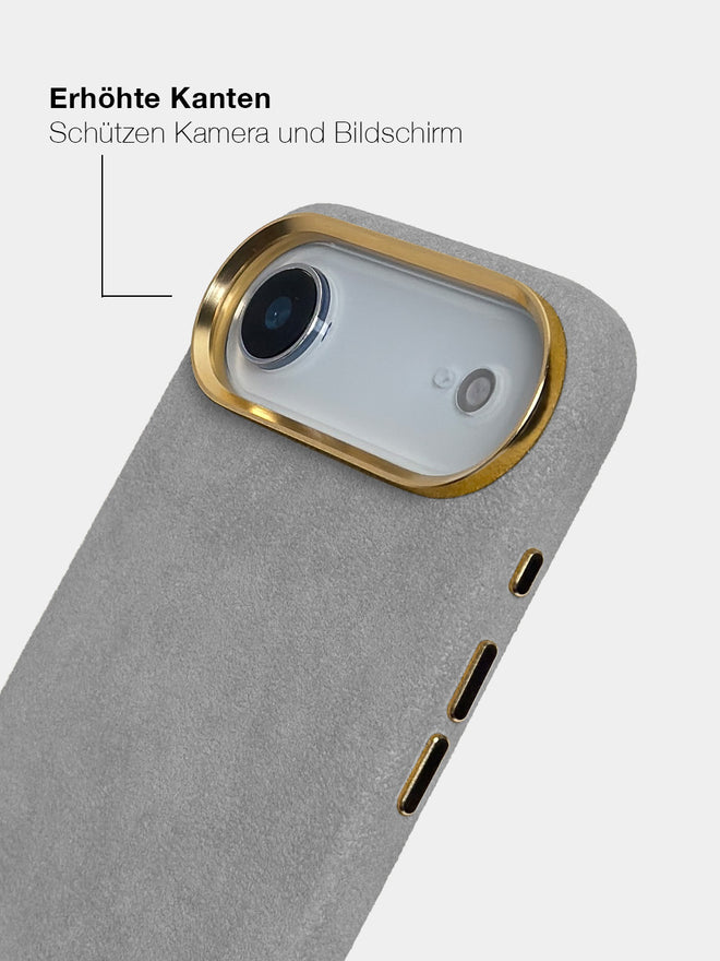 Light Grey Alcantara (Gold) - MagSafe Handyhülle IPhone 17 Air