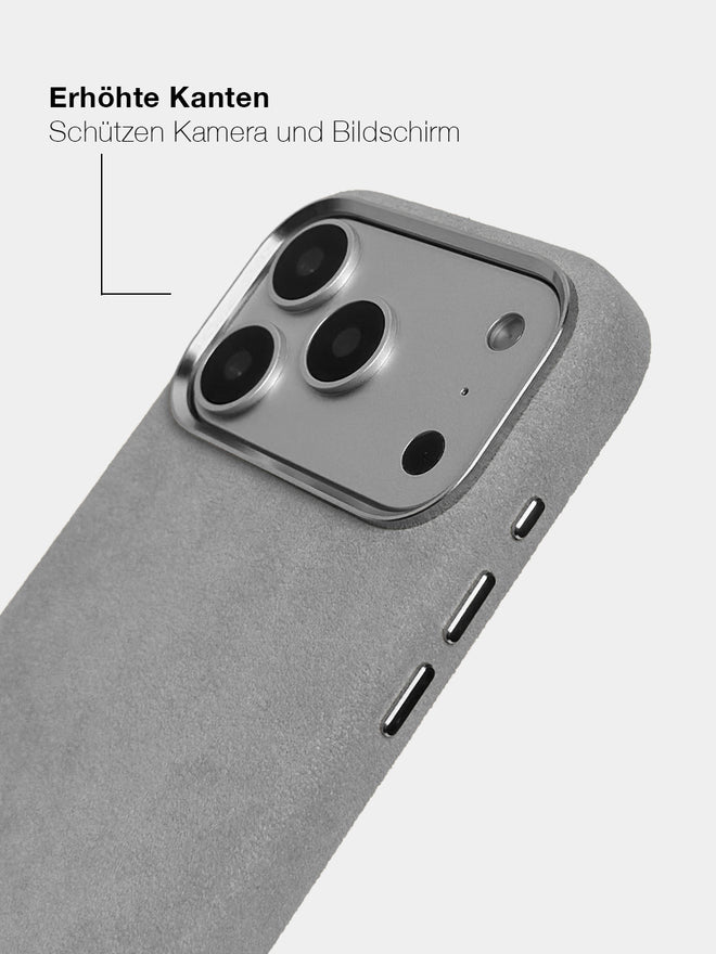 Light Grey Alcantara (Silber) - MagSafe Handyhülle IPhone 17 Pro