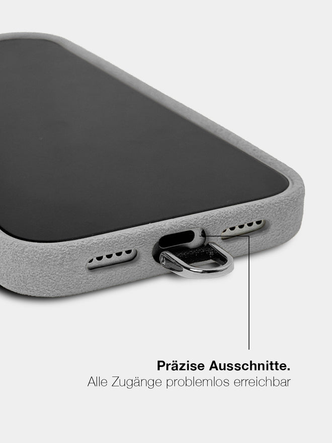Light Grey Alcantara (Silber) - MagSafe Handyhülle IPhone 17 Pro