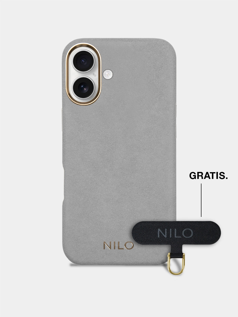 Light Grey Alcantara (Gold) - MagSafe Handyhülle IPhone 17