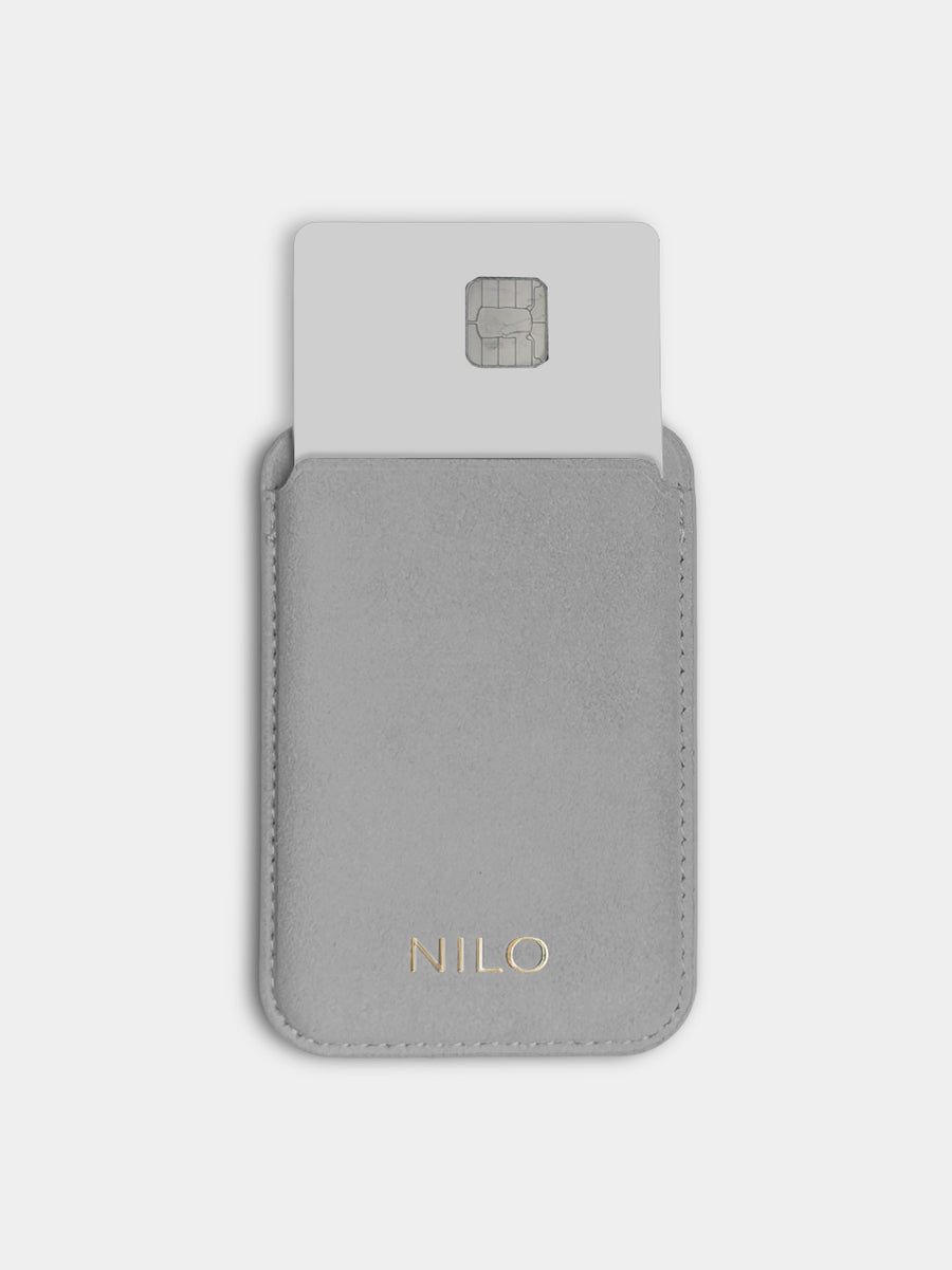 Light Grey MagSafe Wallet - Alcantara Kartenhalter